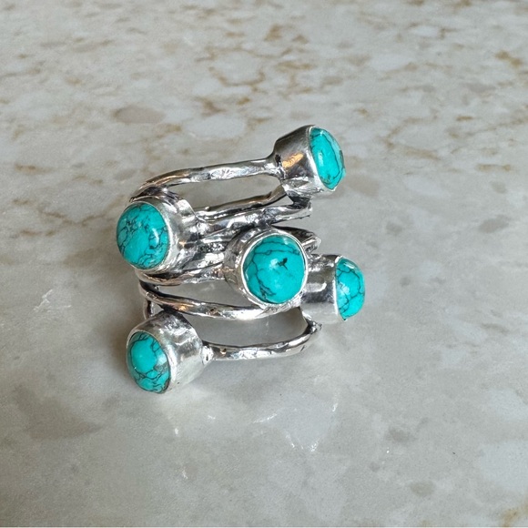 NWOT Sundance Desert Dew Ring Turquoise Sterling Silver